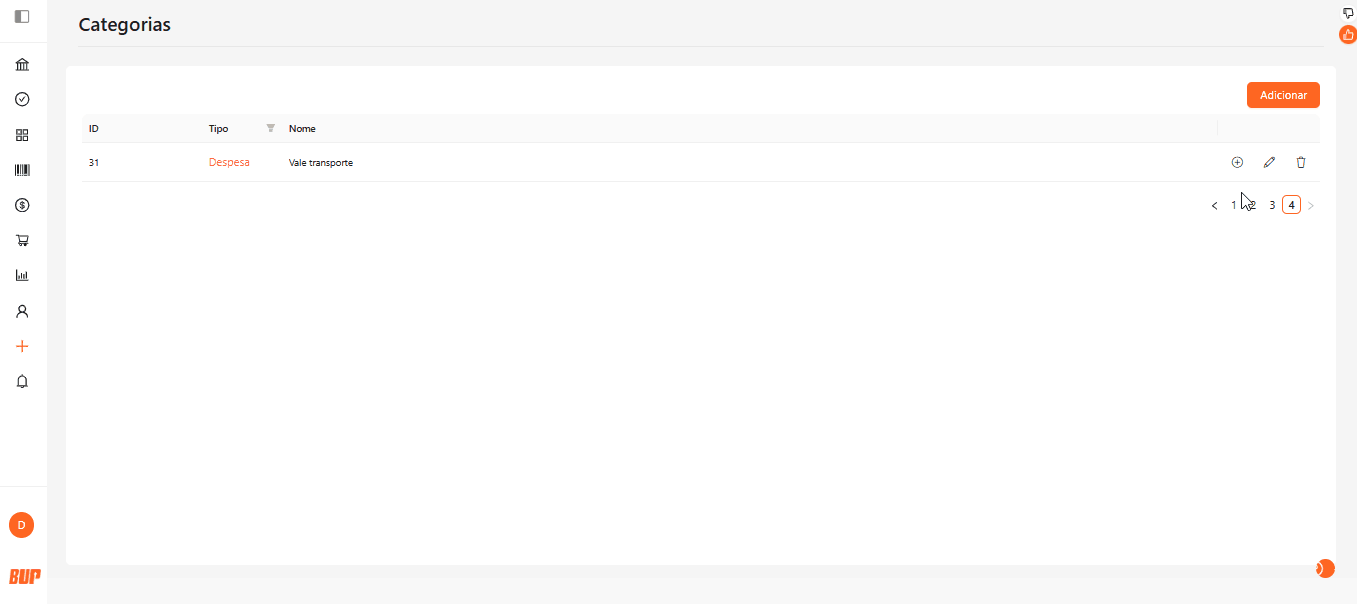 Subcategorização de despesas